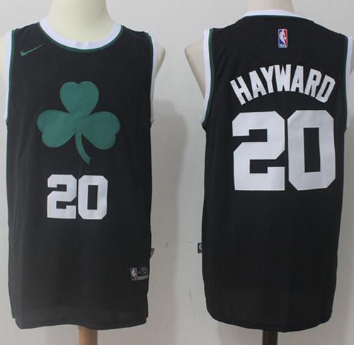 Men Boston Celtics #20 Gordon Hayward Nike Black Fashion Swingman NBA Jersey